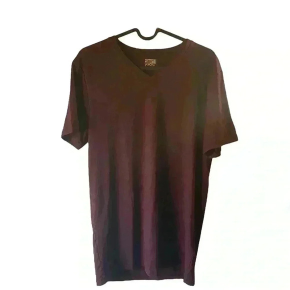 32 Degree Cool Top Sweatshirt Dark Red/Burgundy V-neck Short Sleeve Size S/CH - Picture 13 of 13